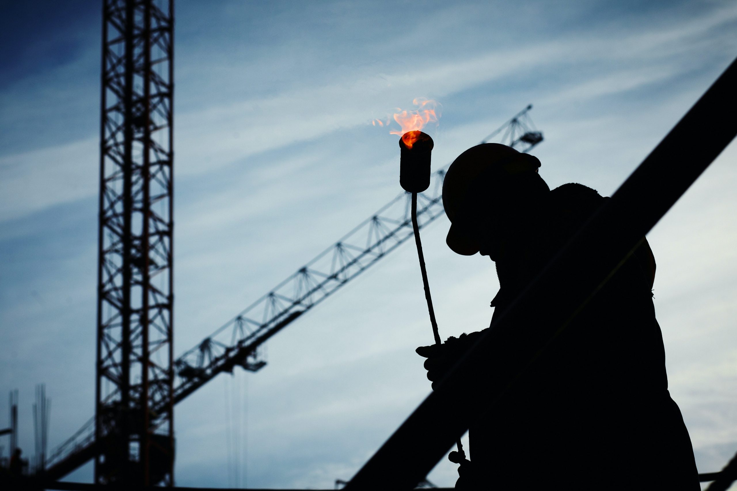 Silhouette of a worker