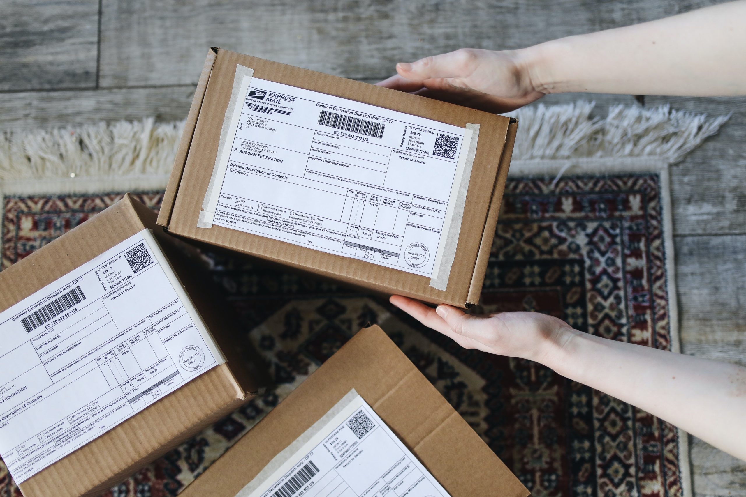 A box of parcels