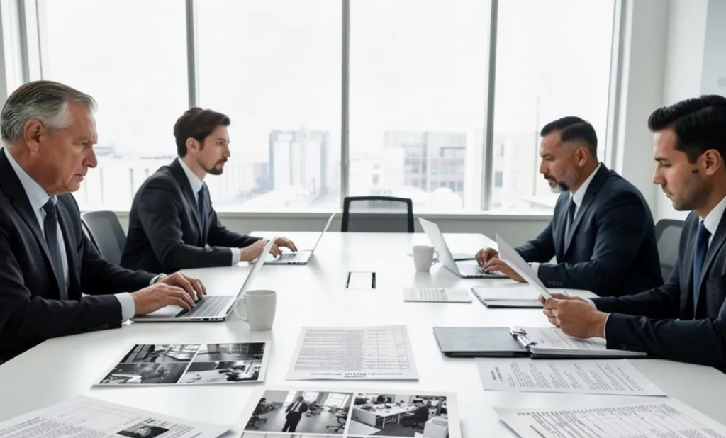 investigator conducting surveillance and source interviews